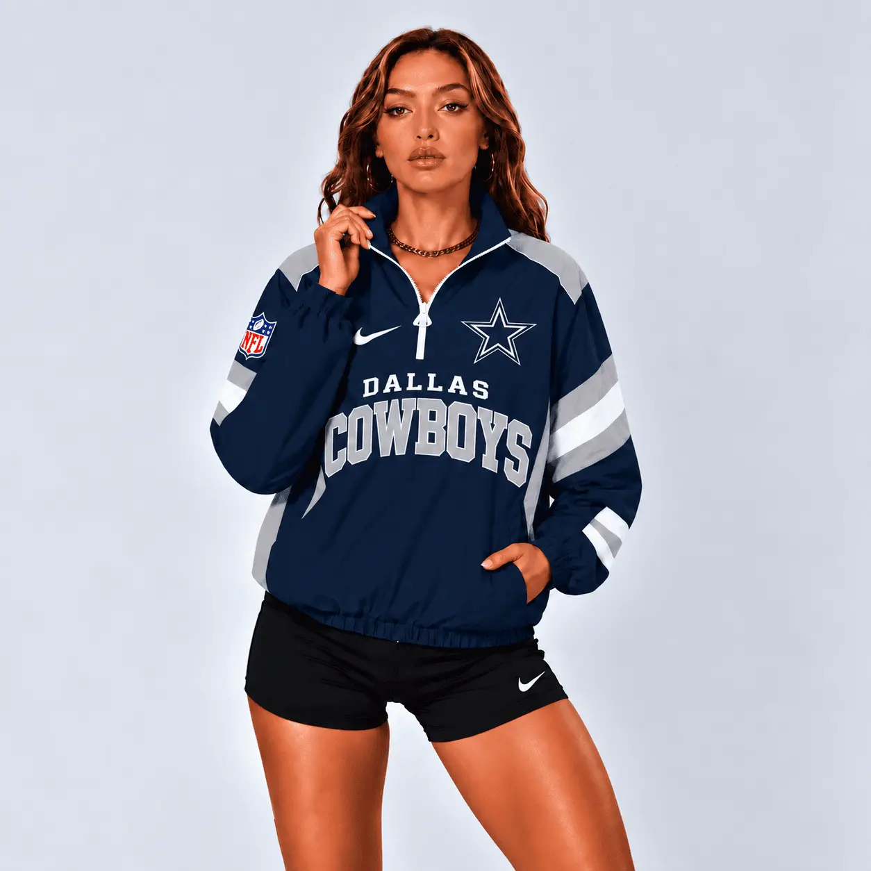 Dallas Cowboys | Premium NFL Retro Colorblock Zipper Jackets NTT - Image 2