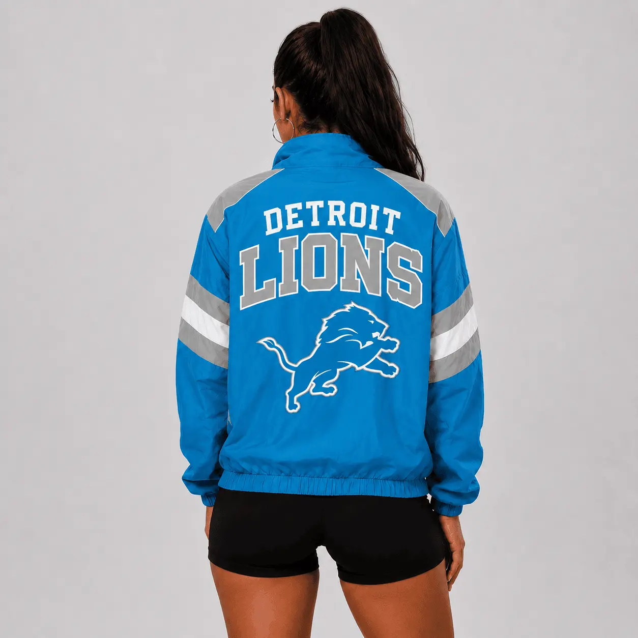 Detroit Lions | Premium NFL Retro Colorblock Zipper Jackets NTT - Image 3