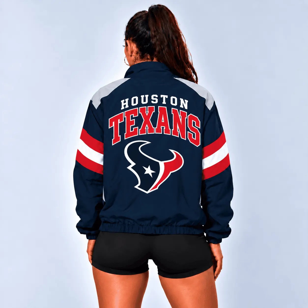 Houston Texans | Premium NFL Retro Colorblock Zipper Jackets NTT - Image 3