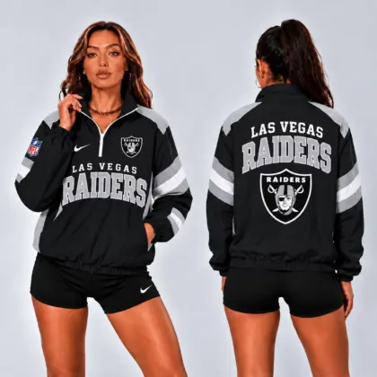 Las Vegas Raiders | Premium NFL Retro Colorblock Zipper Jackets NTT