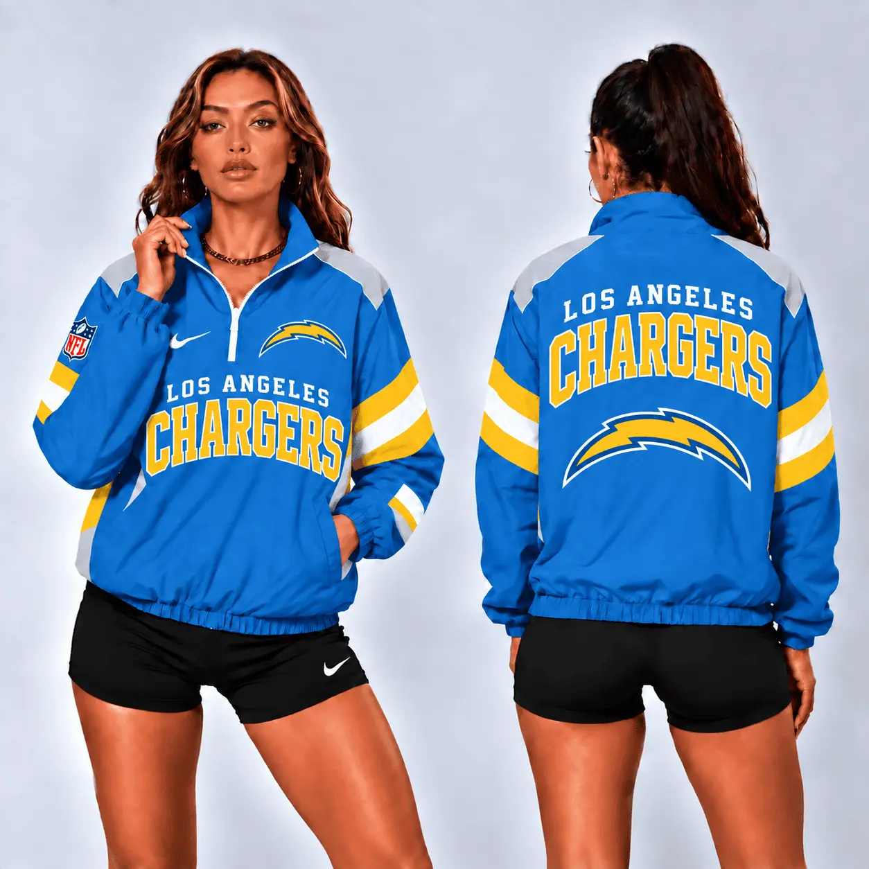 Los Angeles Chargers | Premium NFL Retro Colorblock Zipper Jackets NTT