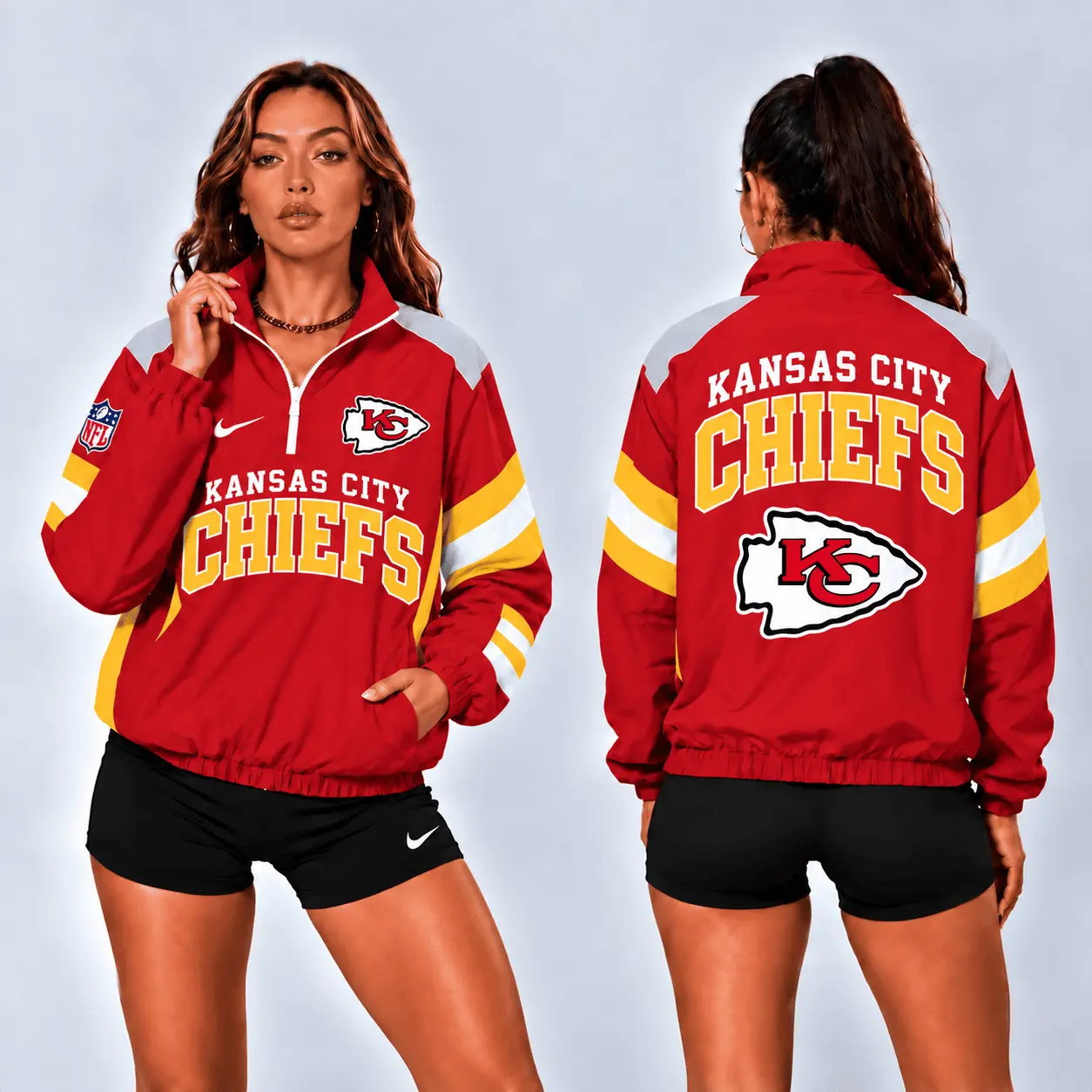 Kansas City Chiefs | Premium NFL Retro Colorblock Zipper Jackets NTT