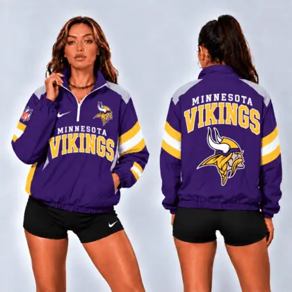 Minnesota Vikings | Premium NFL Retro Colorblock Zipper Jackets NTT