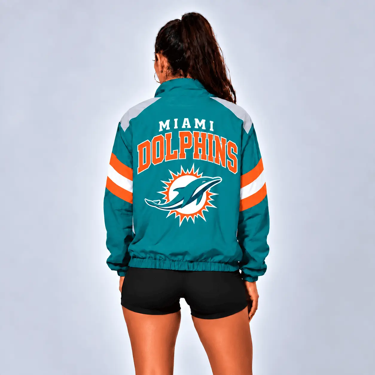 Miami Dolphins | Premium NFL Retro Colorblock Zipper Jackets NTT - Image 3