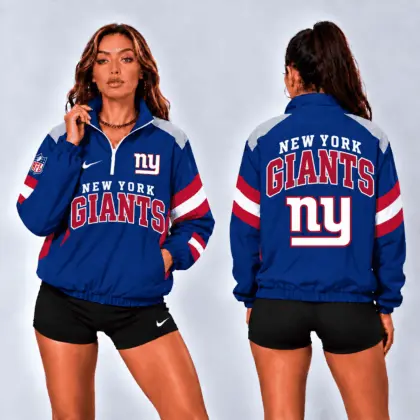 New York Giants | Premium NFL Retro Colorblock Zipper Jackets NTT