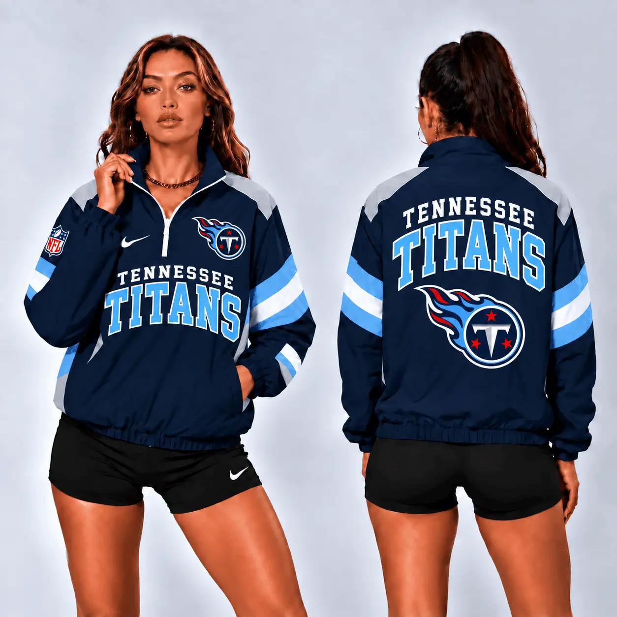 Tennessee Titans | Premium NFL Retro Colorblock Zipper Jackets NTT