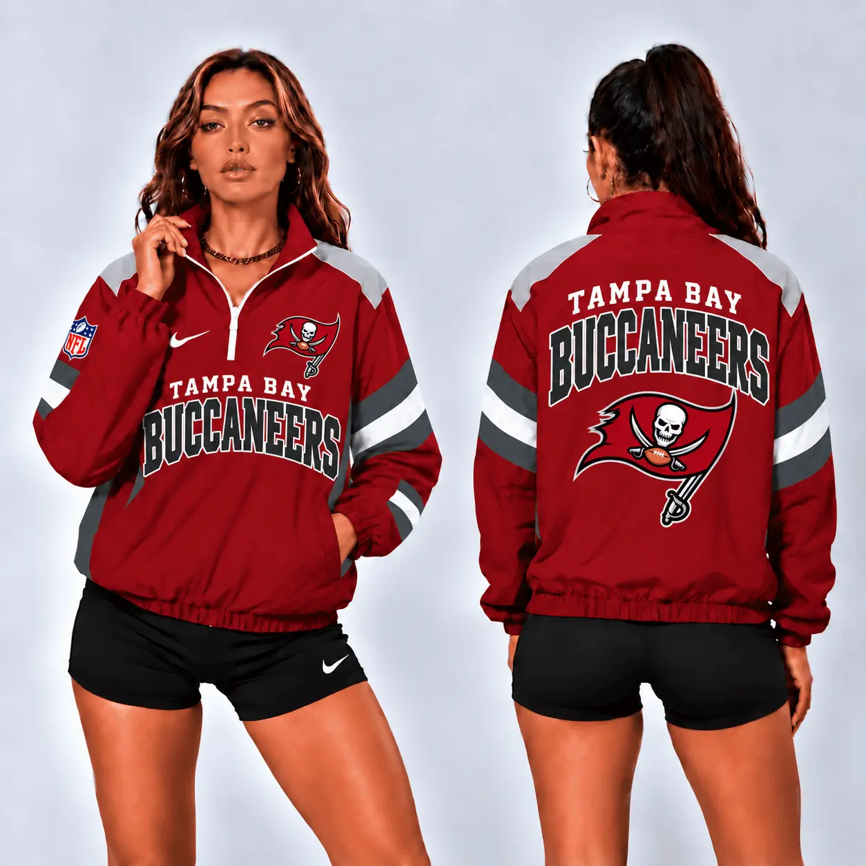 Tampa Bay Buccaneers | Premium NFL Retro Colorblock Zipper Jackets NTT