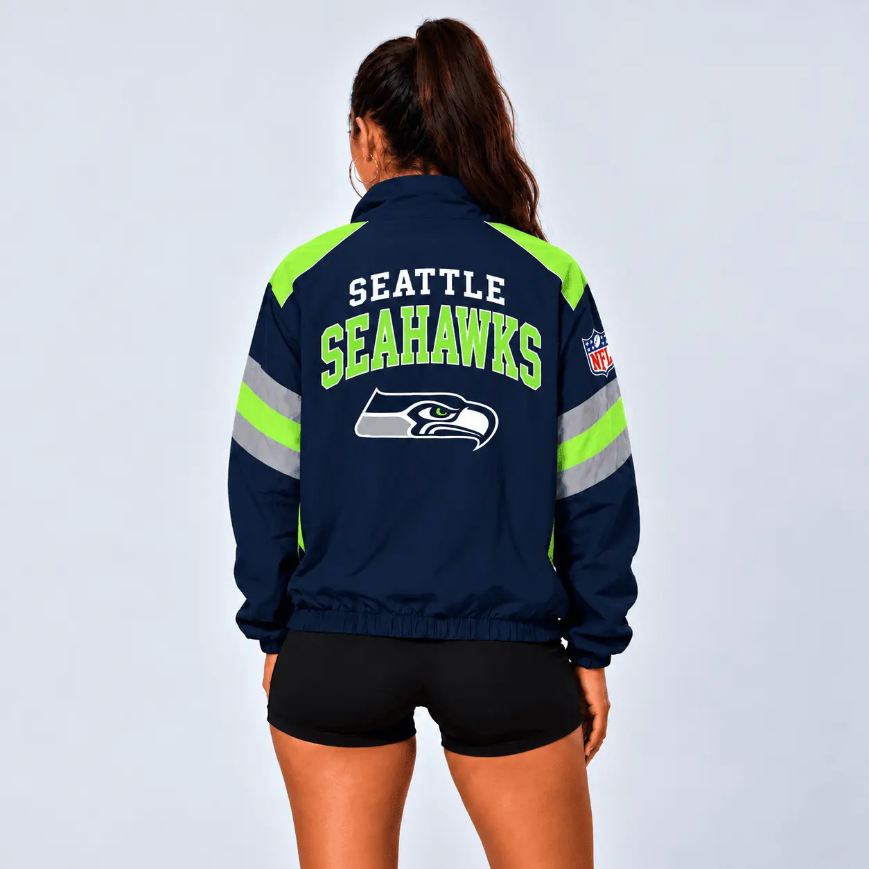 Seattle Seahawks | Premium NFL Retro Colorblock Zipper Jackets NTT - Image 3