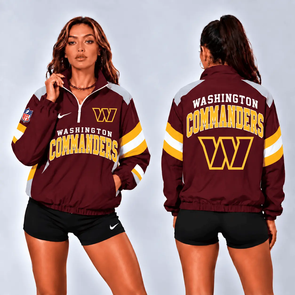 Washington Commanders | Premium NFL Retro Colorblock Zipper Jackets NTT