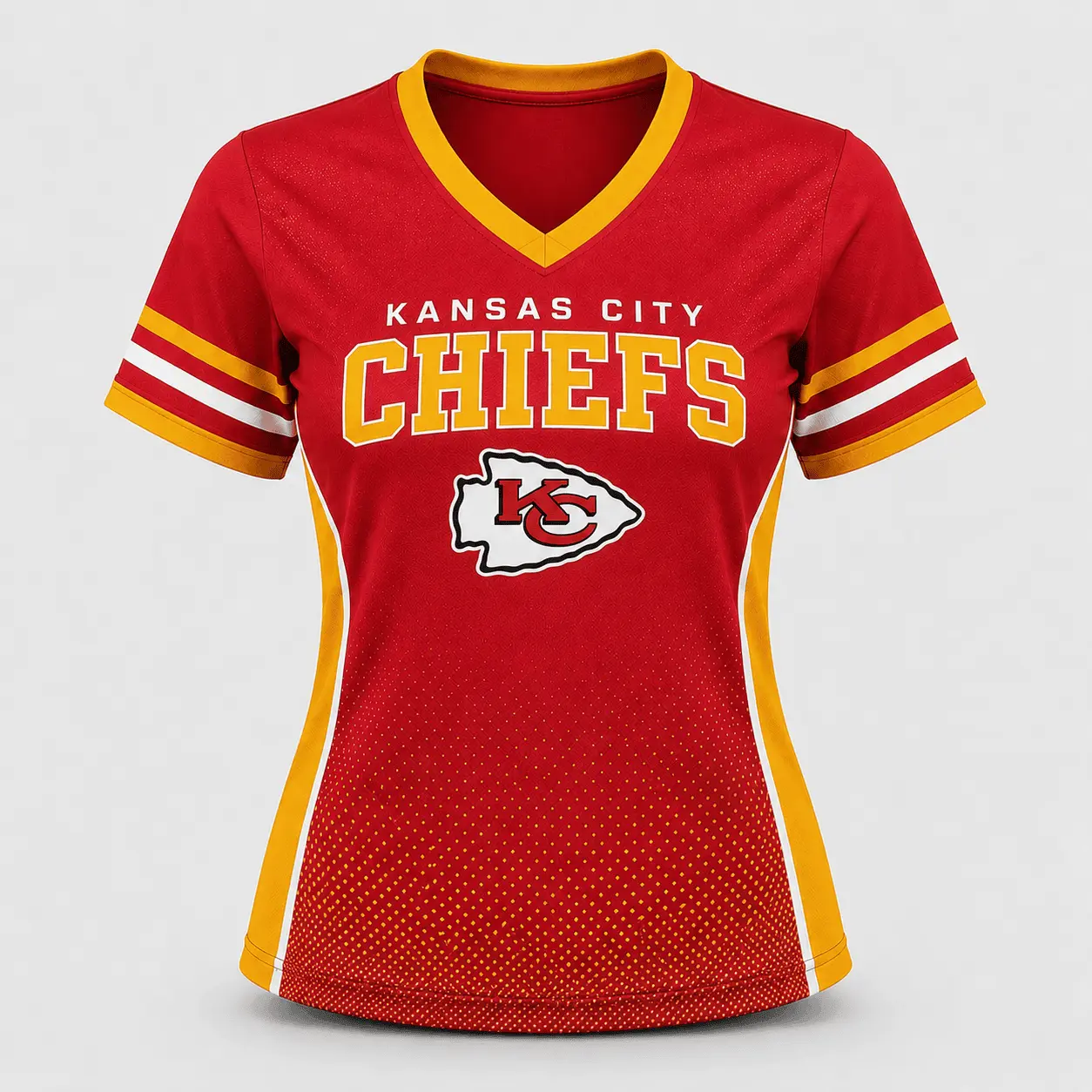 Kansas City Chiefs | Premium NFL Women's Gridiron Comfort V-neck & Short Set NTD - Image 3