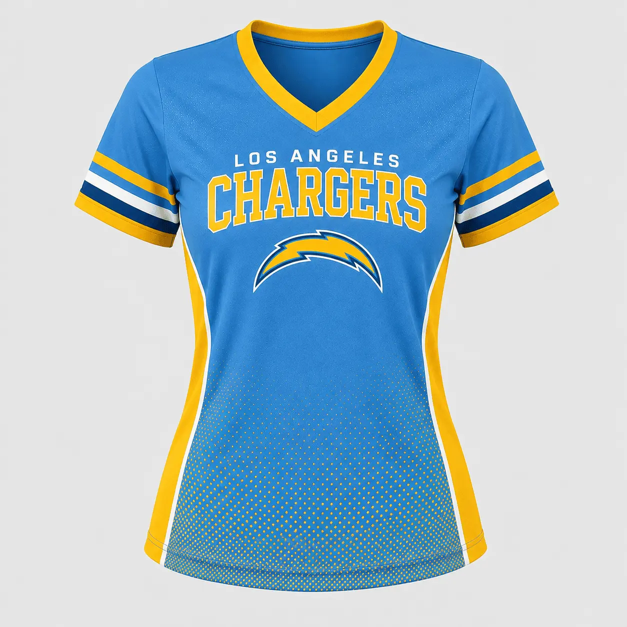 Los Angeles Chargers | Premium NFL Women's Gridiron Comfort V-neck & Short Set NTD - Image 3