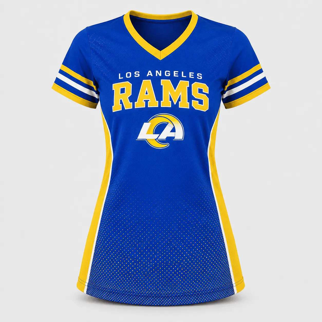 Los Angeles Rams | Premium NFL Women's Gridiron Comfort V-neck & Short Set NTD - Image 3