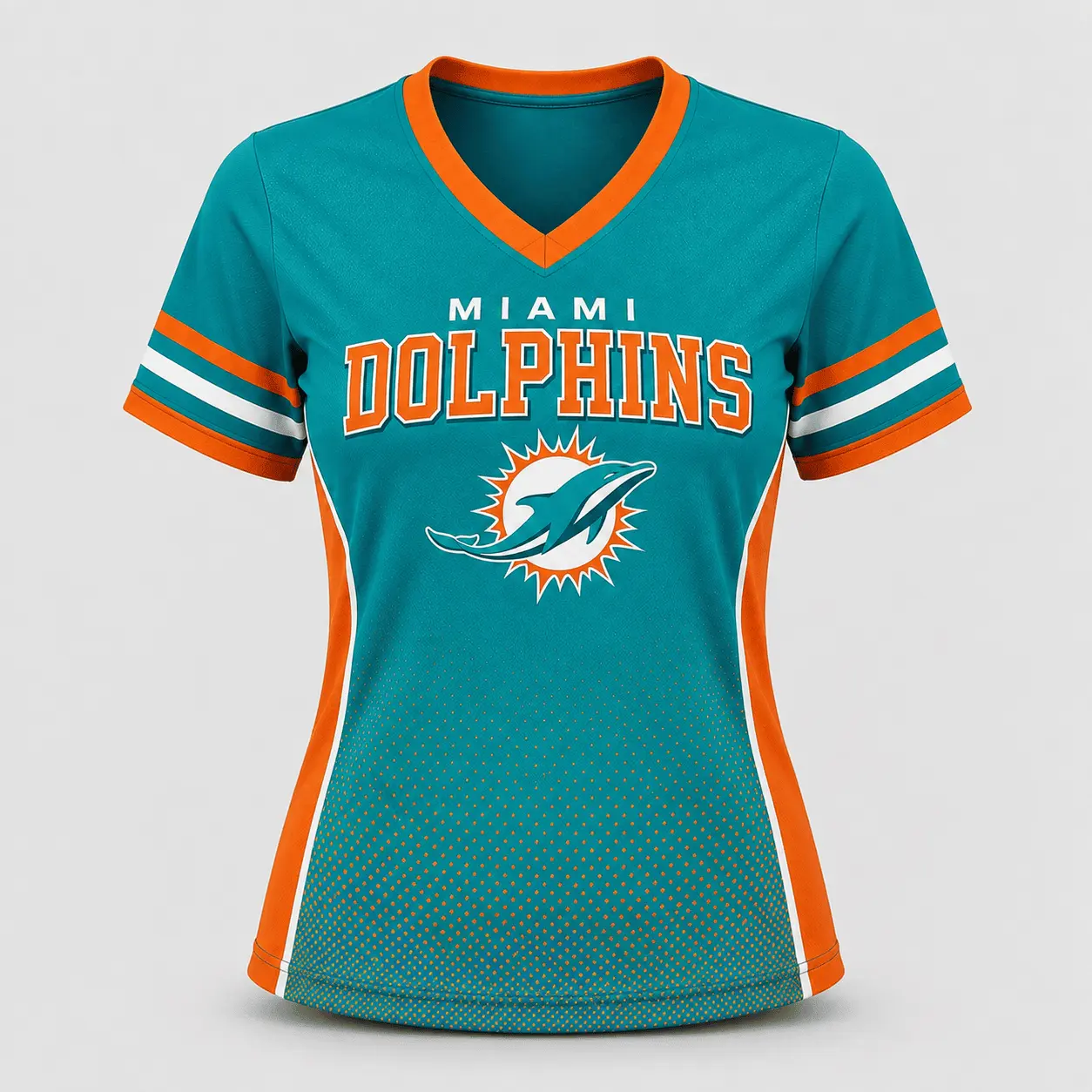 Miami Dolphins | Premium NFL Women's Gridiron Comfort V-neck & Short Set NTD - Image 3