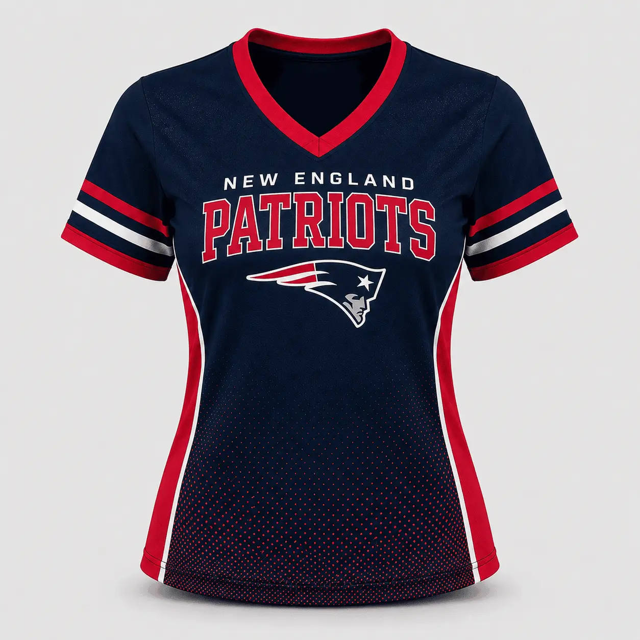 New England Patriots | Premium NFL Women's Gridiron Comfort V-neck & Short Set NTD - Image 3