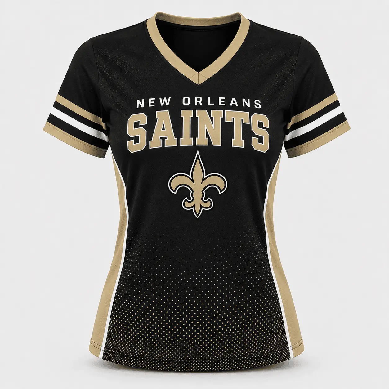 New Orleans Saints | Premium NFL Women's Gridiron Comfort V-neck & Short Set NTD - Image 3