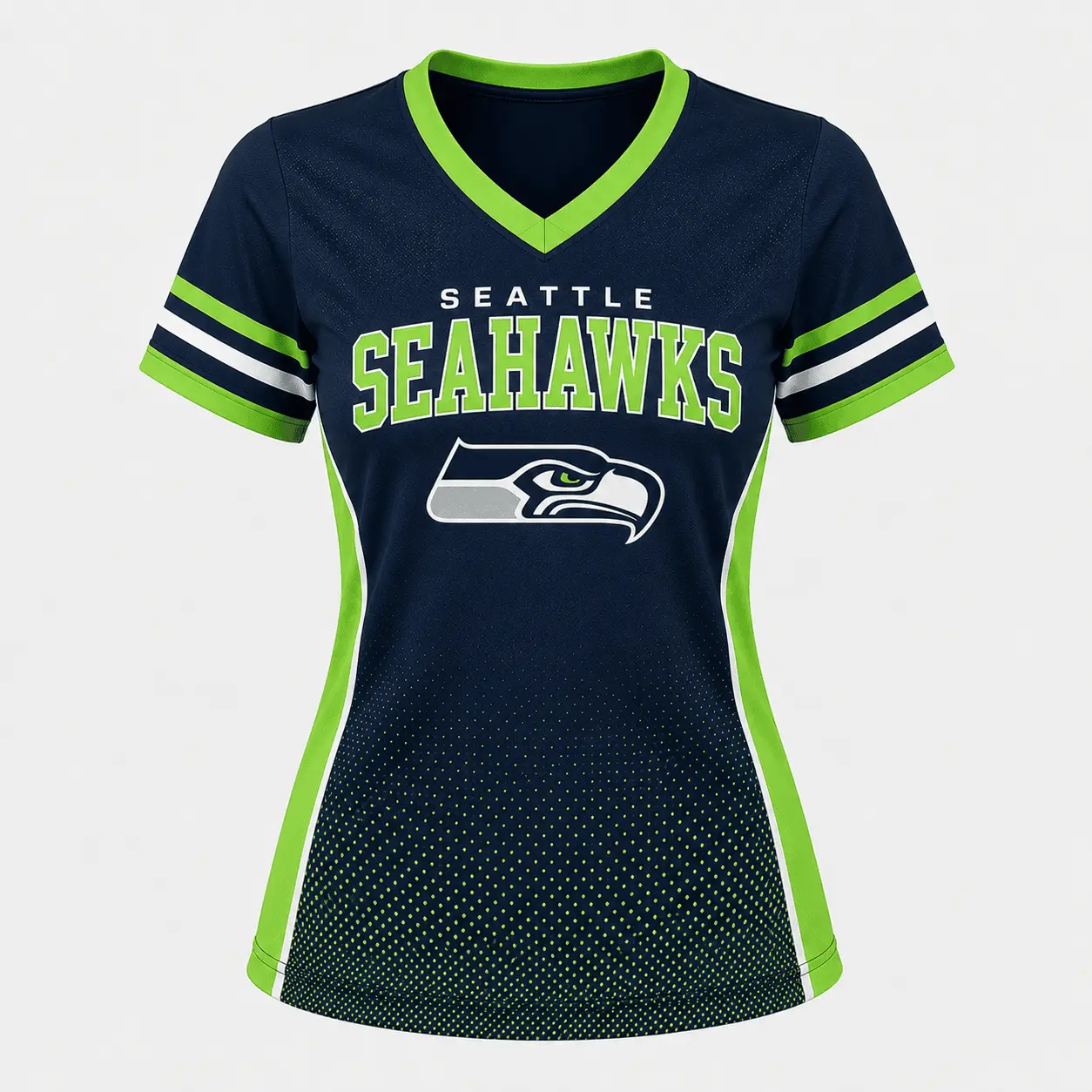 Seattle Seahawks | Premium NFL Women's Gridiron Comfort V-neck & Short Set NTD - Image 3