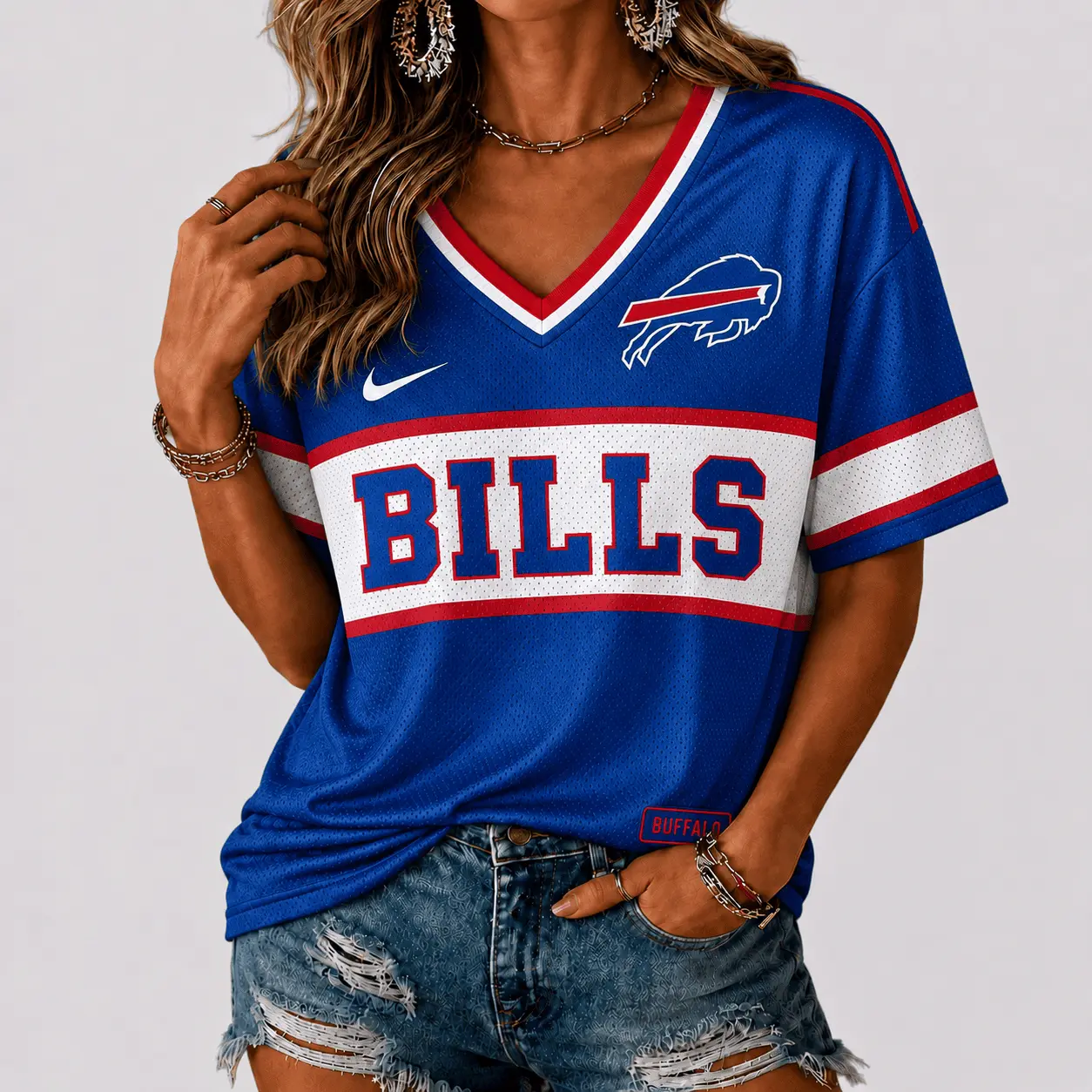 Buffalo Bills | Premium NFL Varsity Game Day V-Neck Jersey NTD