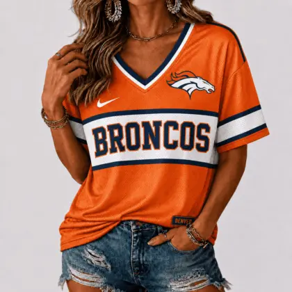 Denver Broncos | Premium NFL Varsity Game Day V-Neck Jersey NTD