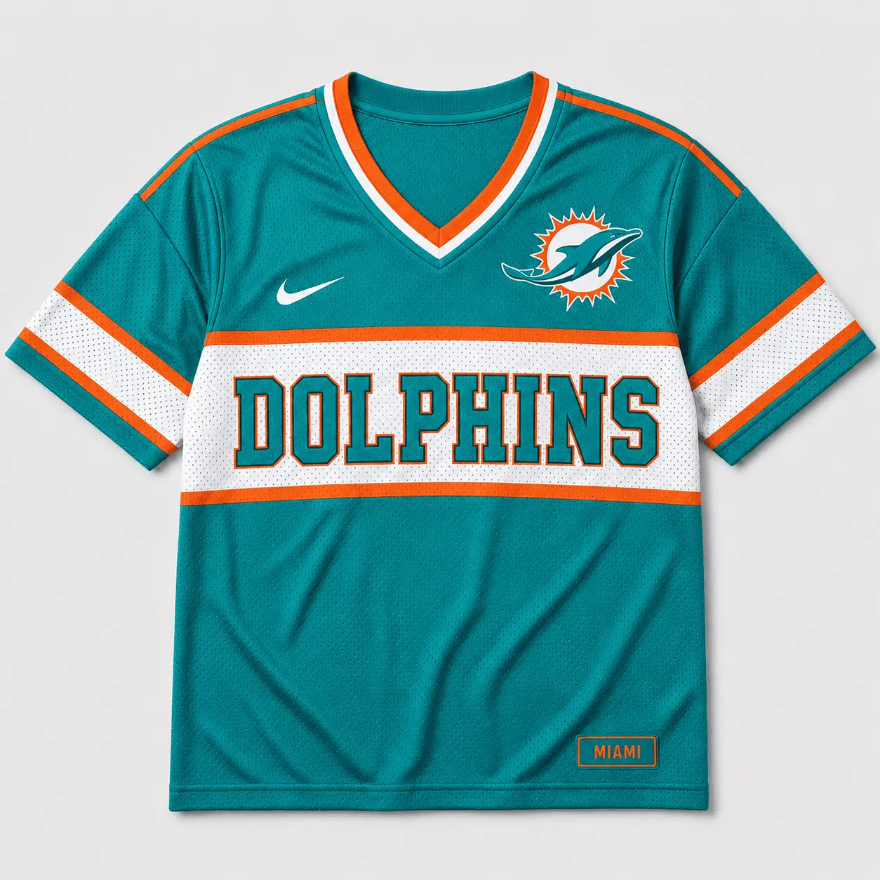 Miami Dolphins | Premium NFL Varsity Game Day V-Neck Jersey NTD - Image 2
