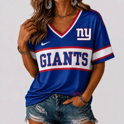New York Giants | Premium NFL Varsity Game Day V-Neck Jersey NTD