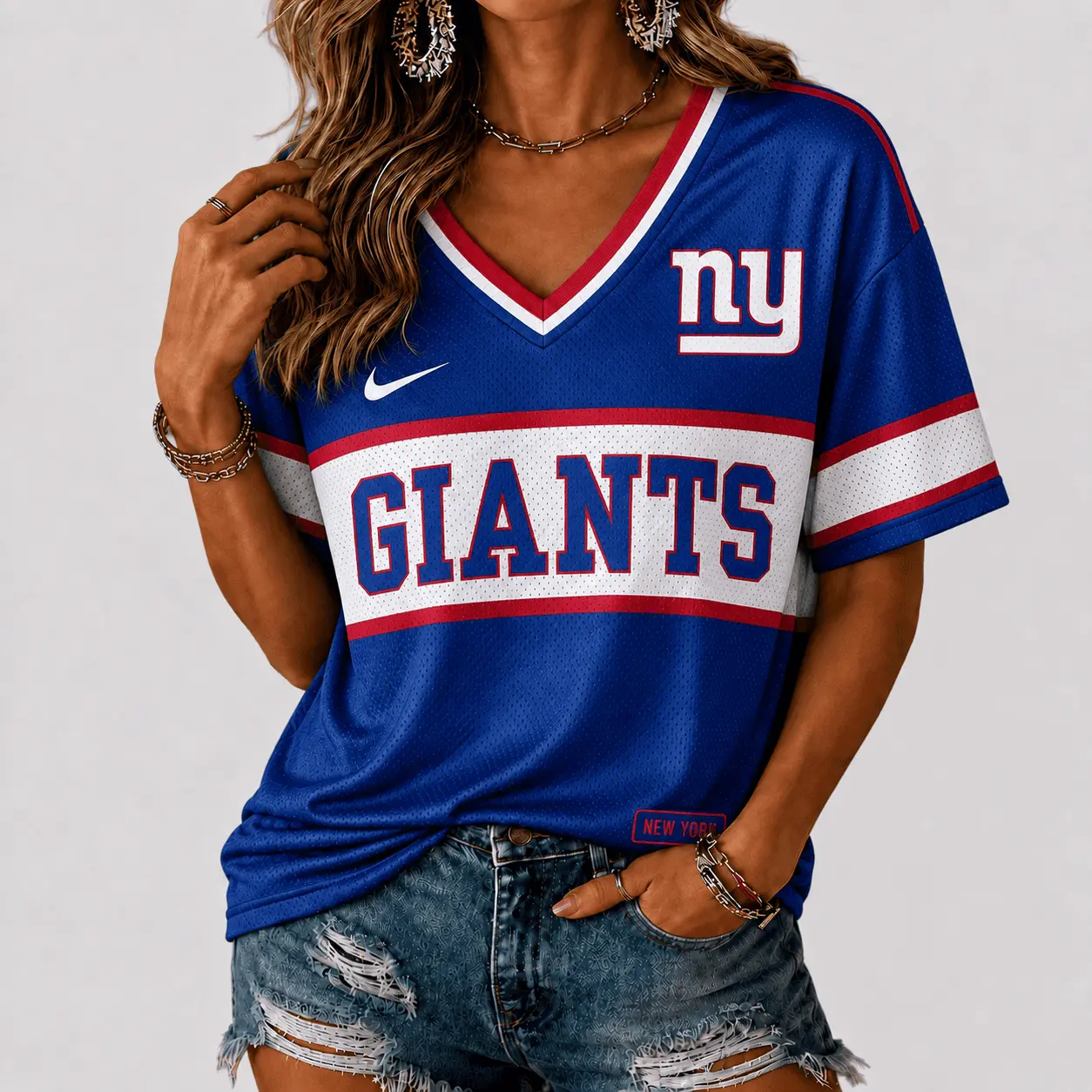 New York Giants | Premium NFL Varsity Game Day V-Neck Jersey NTD