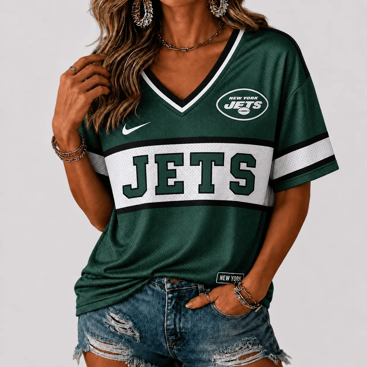 New York Jets | Premium NFL Varsity Game Day V-Neck Jersey NTD