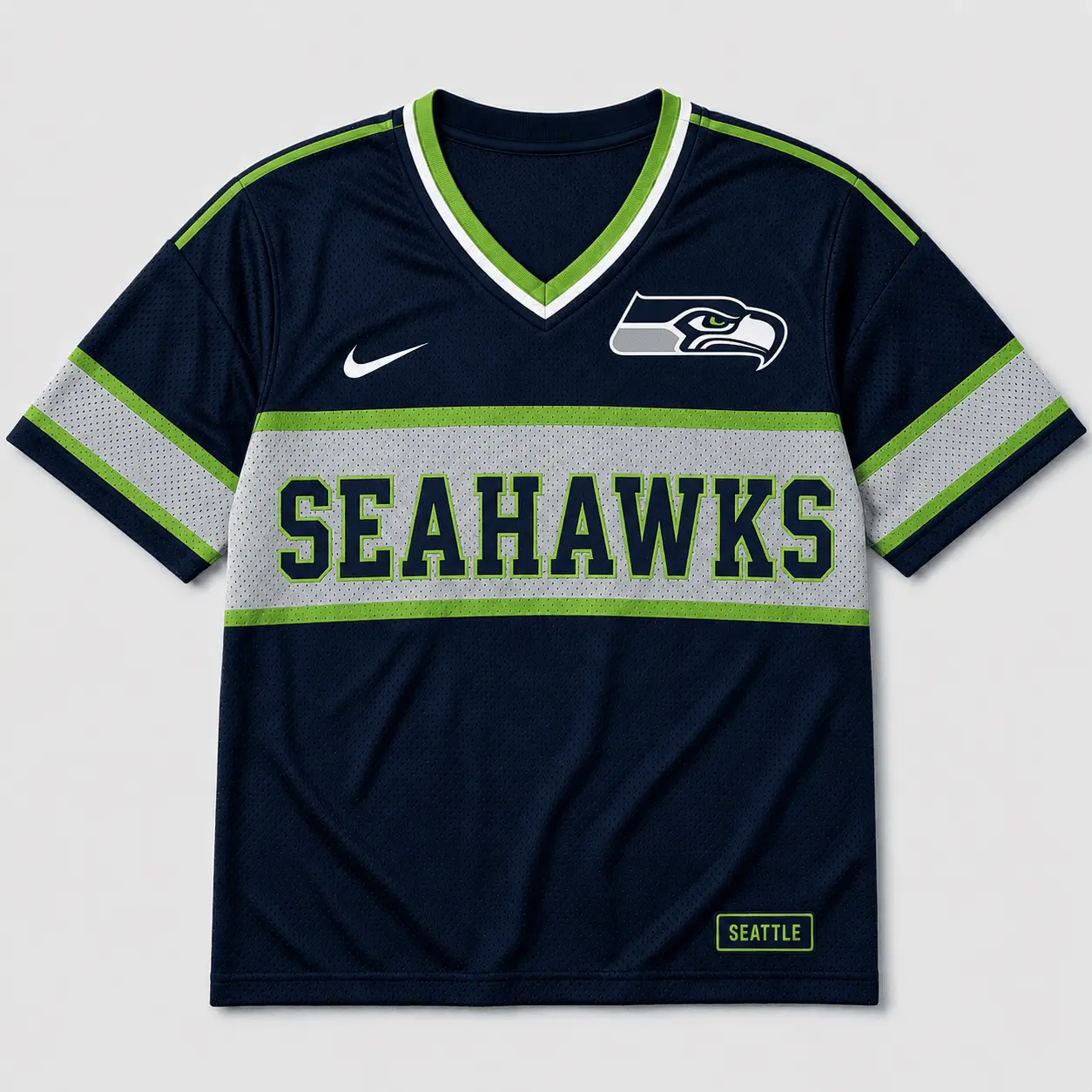 Seattle Seahawks | Premium NFL Varsity Game Day V-Neck Jersey NTD - Image 2