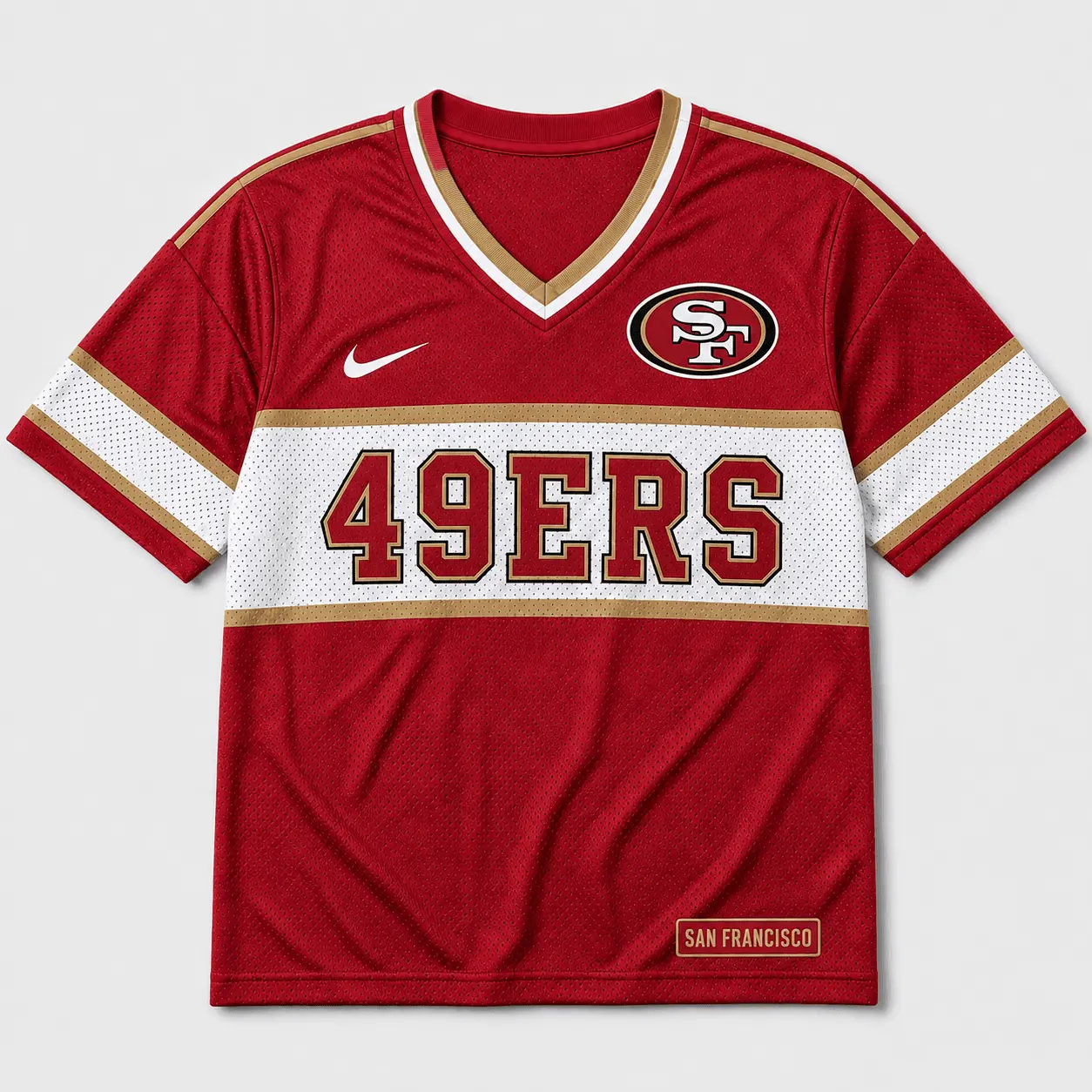 San Francisco 49ers | Premium NFL Varsity Game Day V-Neck Jersey NTD - Image 2
