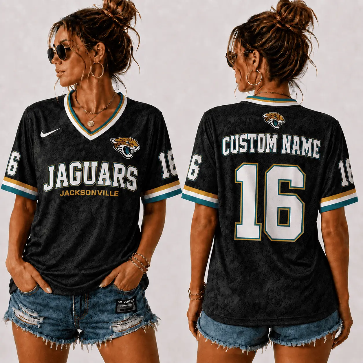 Jacksonville Jaguars | Premium NFL Sunday Street V-Neck Jersey NTT