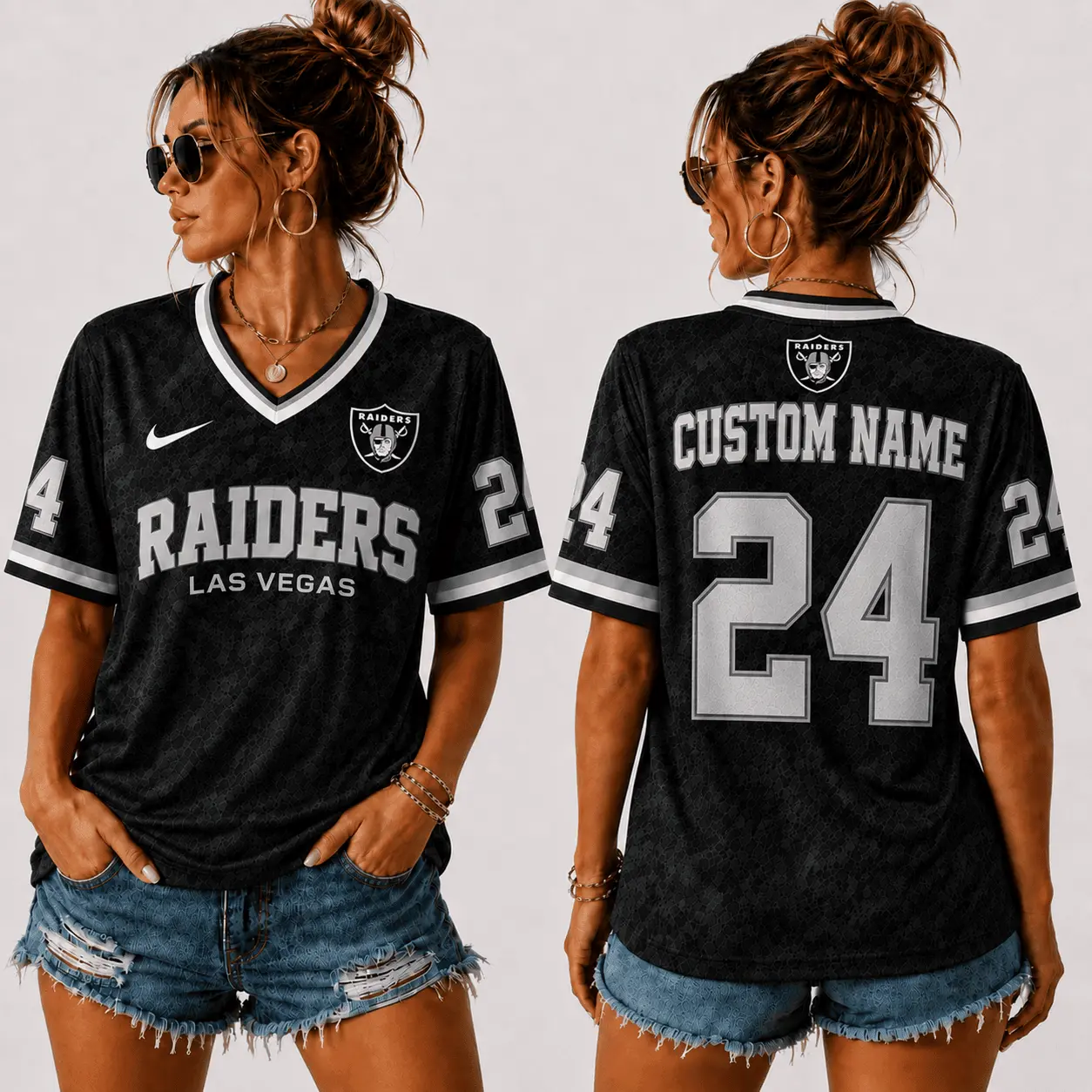 Las Vegas Raiders | Premium NFL Sunday Street V-Neck Jersey NTT