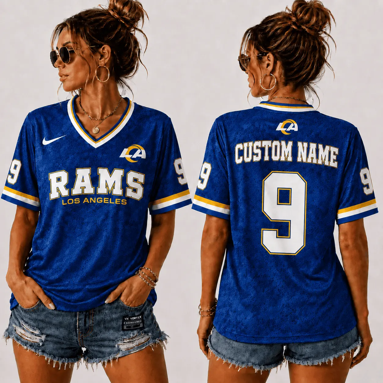 Los Angeles Rams | Premium NFL Sunday Street V-Neck Jersey NTT