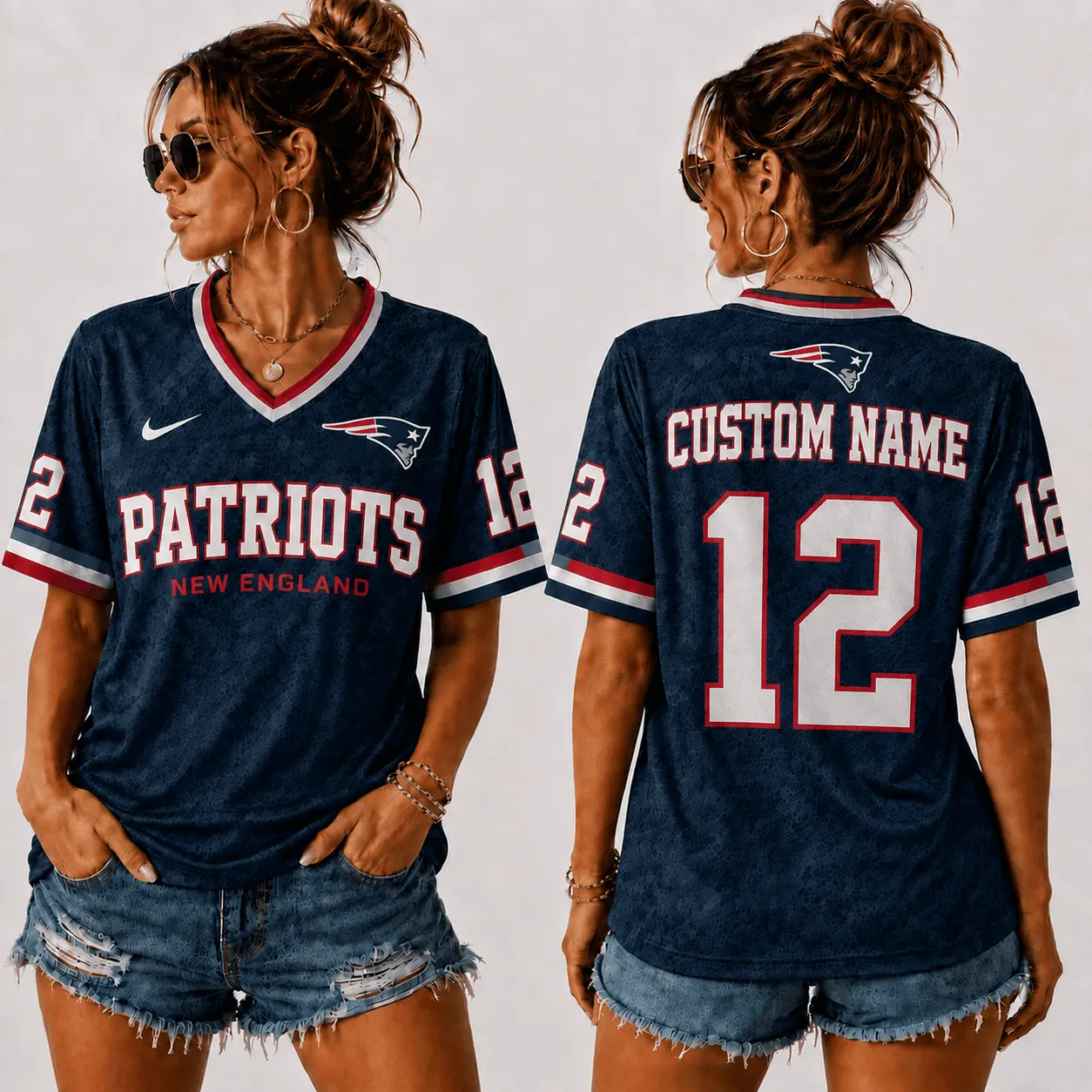 New England Patriots | Premium NFL Sunday Street V-Neck Jersey NTT