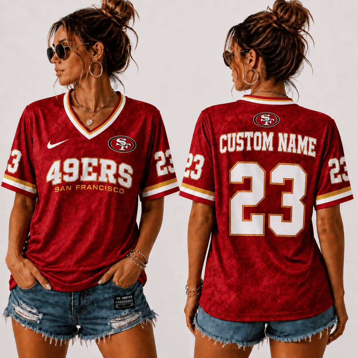 San Francisco 49ers | Premium NFL Sunday Street V-Neck Jersey NTT