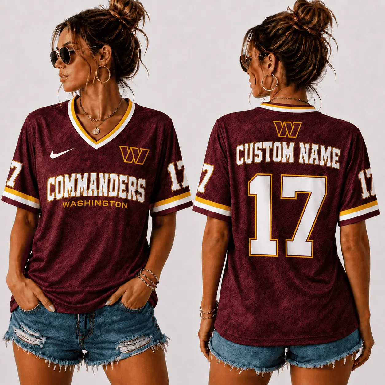 Washington Commanders | Premium NFL Sunday Street V-Neck Jersey NTT