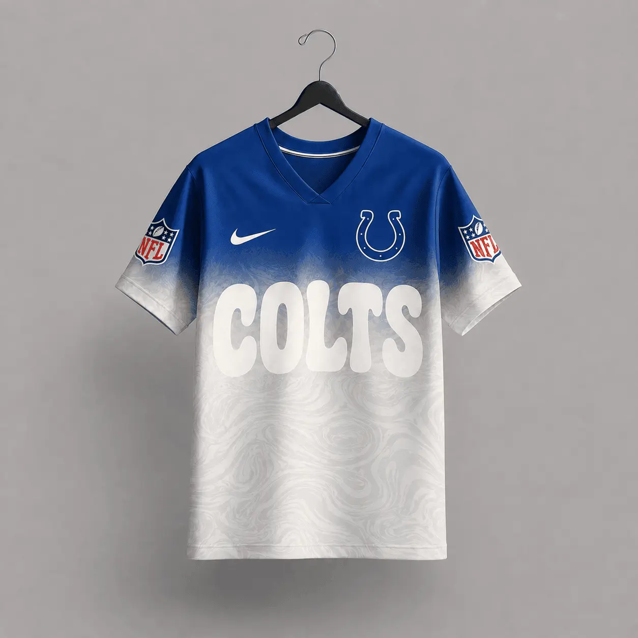 Indianapolis Colts | Premium NFL Marble Gradient Fanzone V-Neck Shirt NTD - Image 3