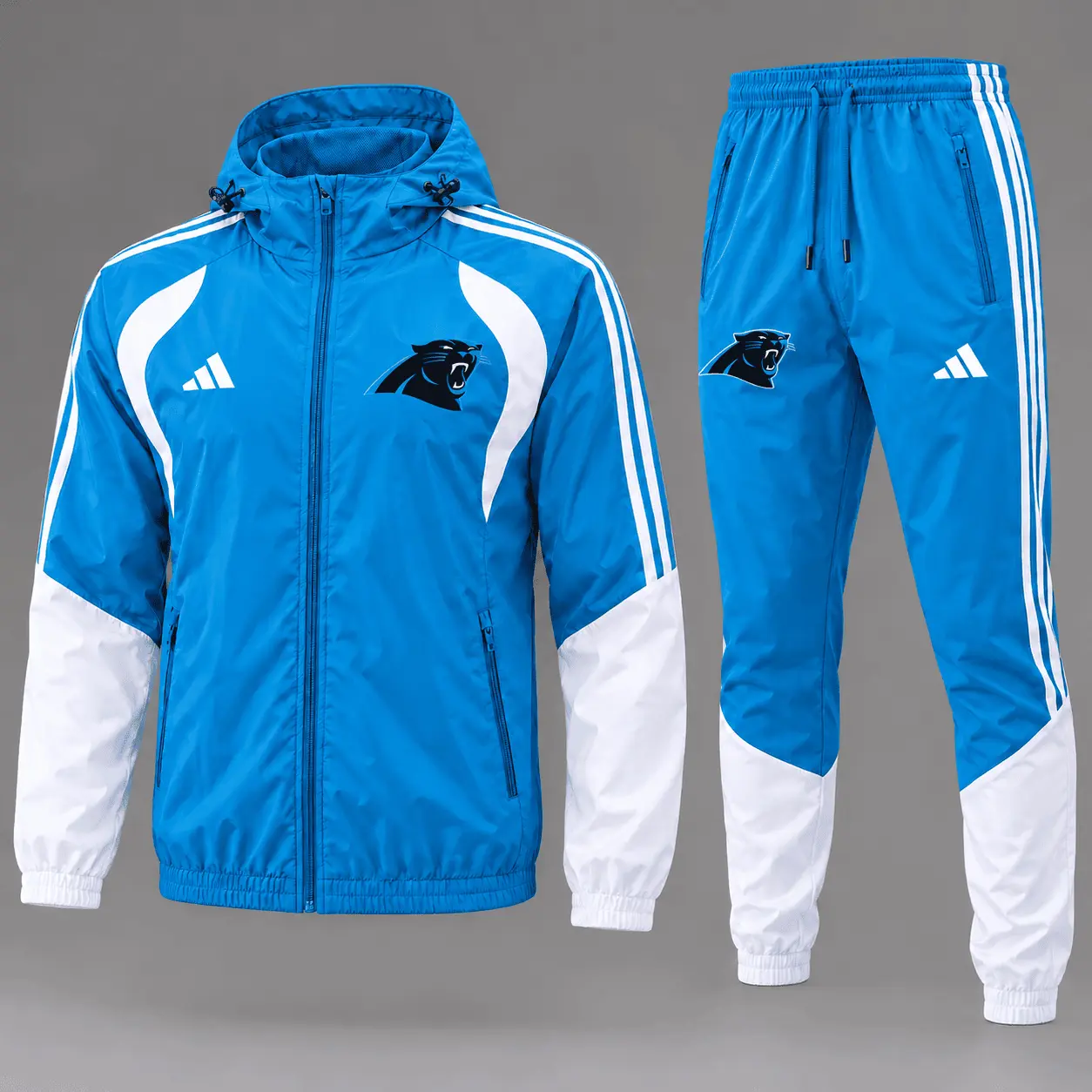 Carolina Panthers | Premium NFL Game Day Varsity Stripe Tracksuit Set TD