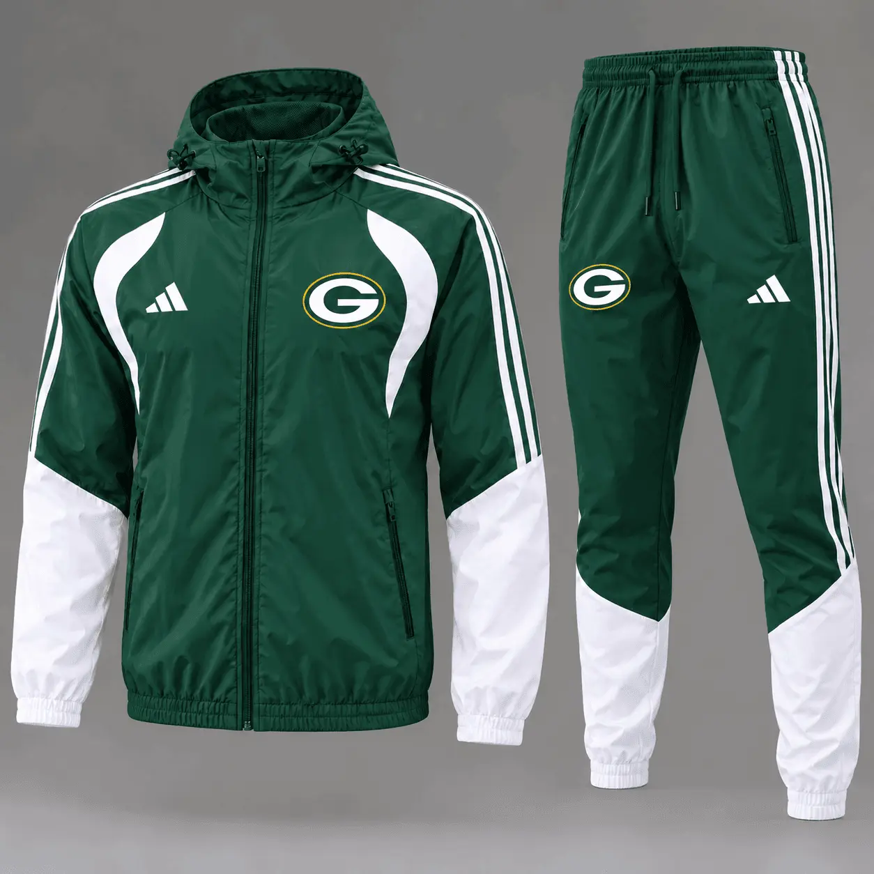 Green Bay Packers | Premium NFL Game Day Varsity Stripe Tracksuit Set TD