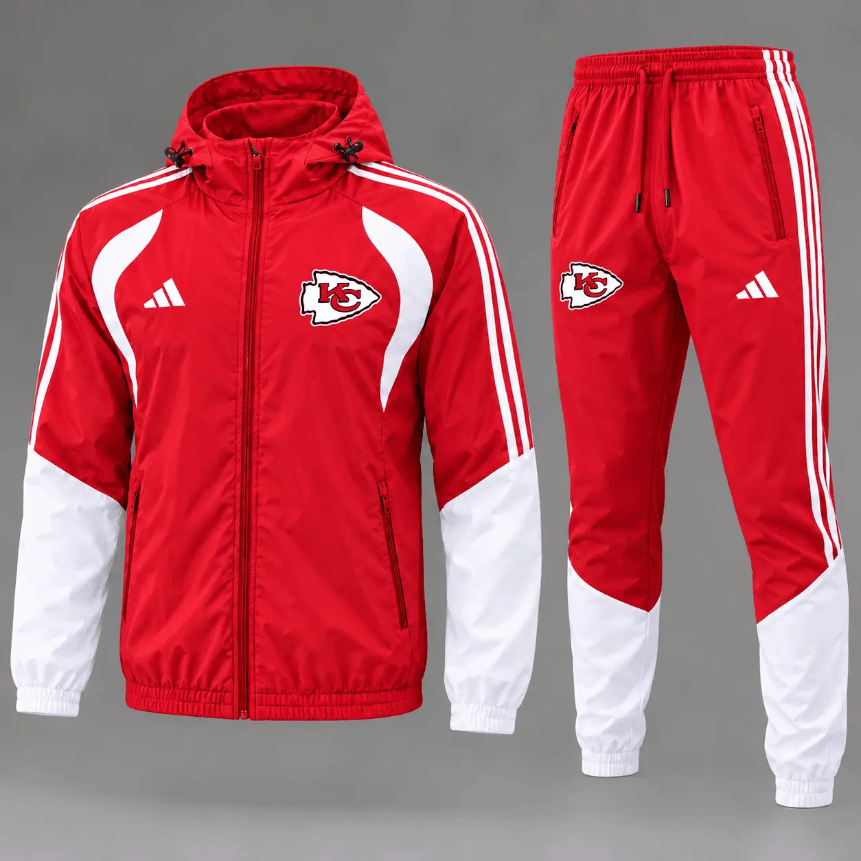 Kansas City Chiefs | Premium NFL Game Day Varsity Stripe Tracksuit Set TD