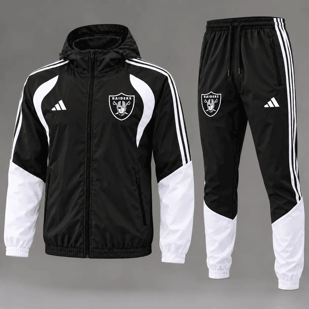 Las Vegas Raiders | Premium NFL Game Day Varsity Stripe Tracksuit Set TD