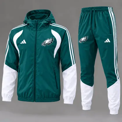 Philadelphia Eagles | Premium NFL Game Day Varsity Stripe Tracksuit Set TD
