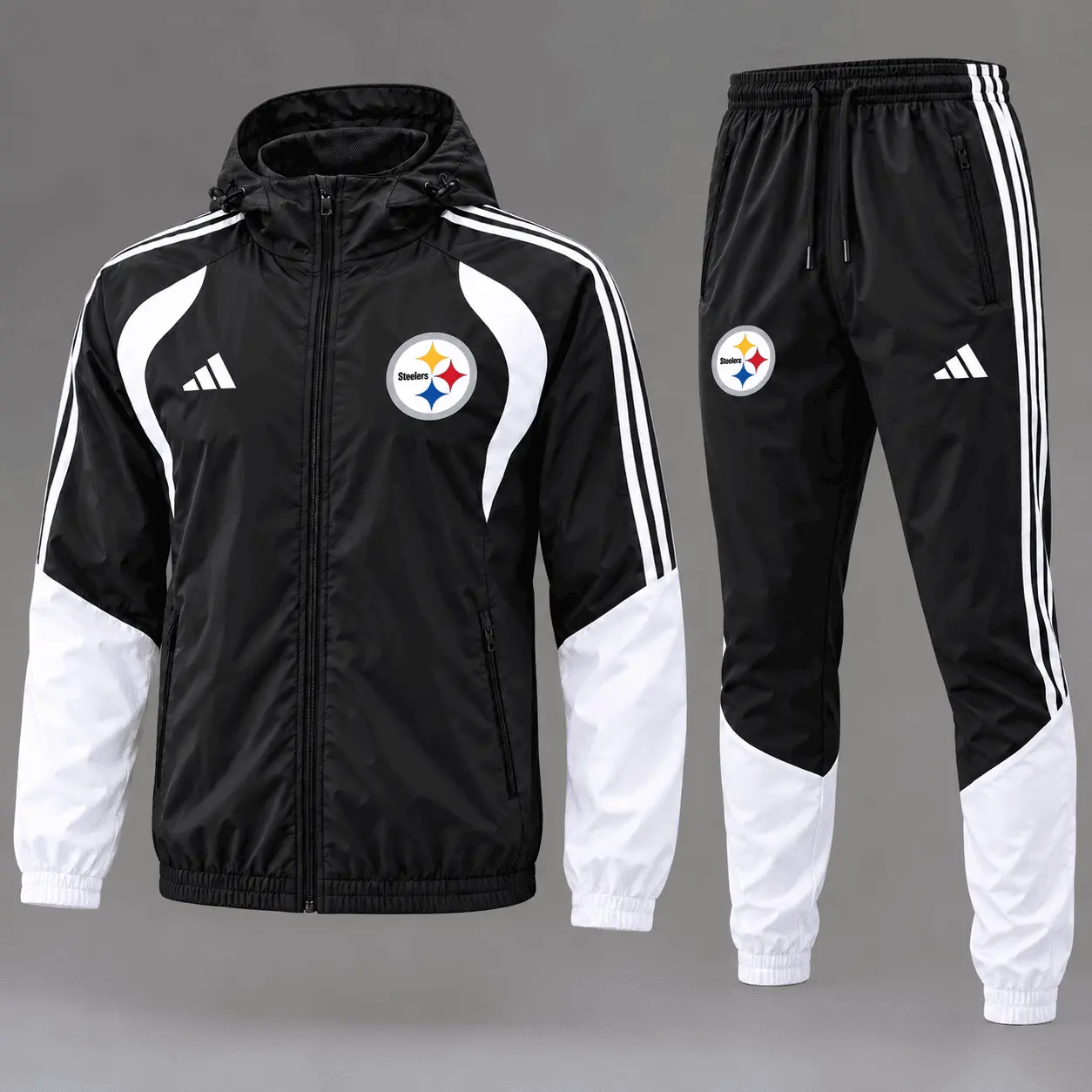 Pittsburgh Steelers | Premium NFL Game Day Varsity Stripe Tracksuit Set TD