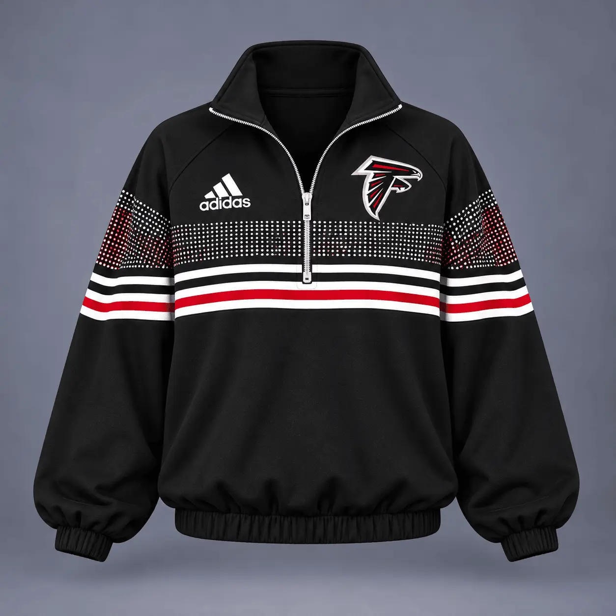 Atlanta Falcons | Premium NFL Team Spirit Gradient Dot Stripe Quarter-Zip + Pants TD - Image 2