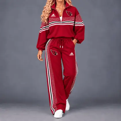 Arizona Cardinals | Premium NFL Team Spirit Gradient Dot Stripe Quarter-Zip + Pants TD