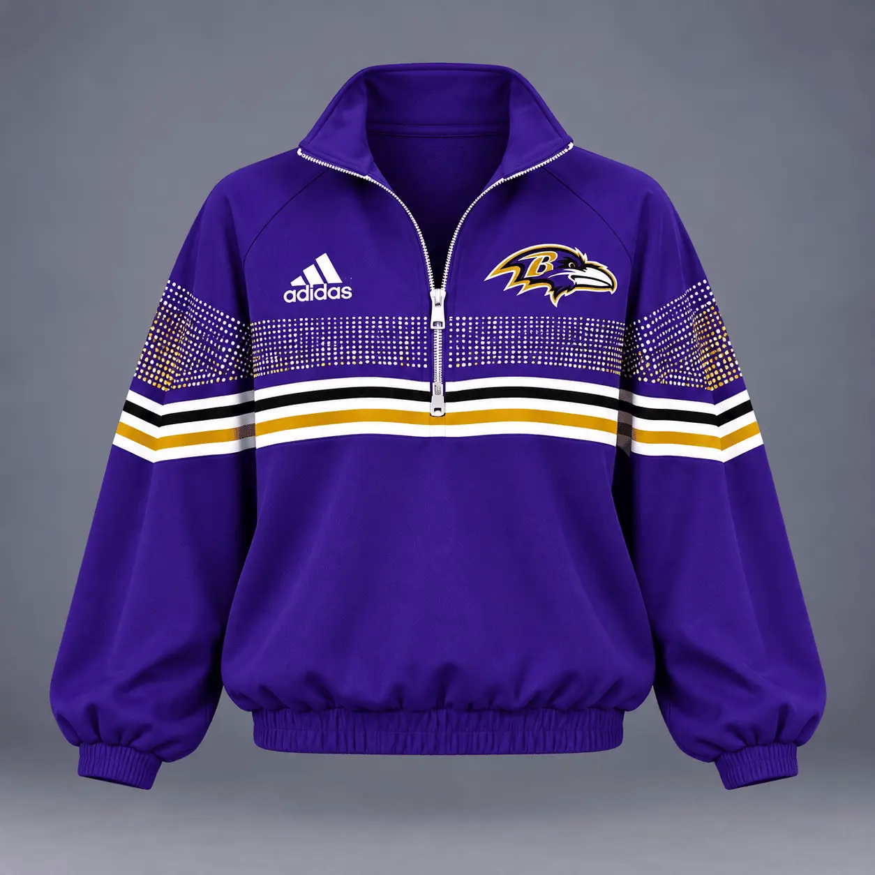 Baltimore Ravens | Premium NFL Team Spirit Gradient Dot Stripe Quarter-Zip + Pants TD - Image 2