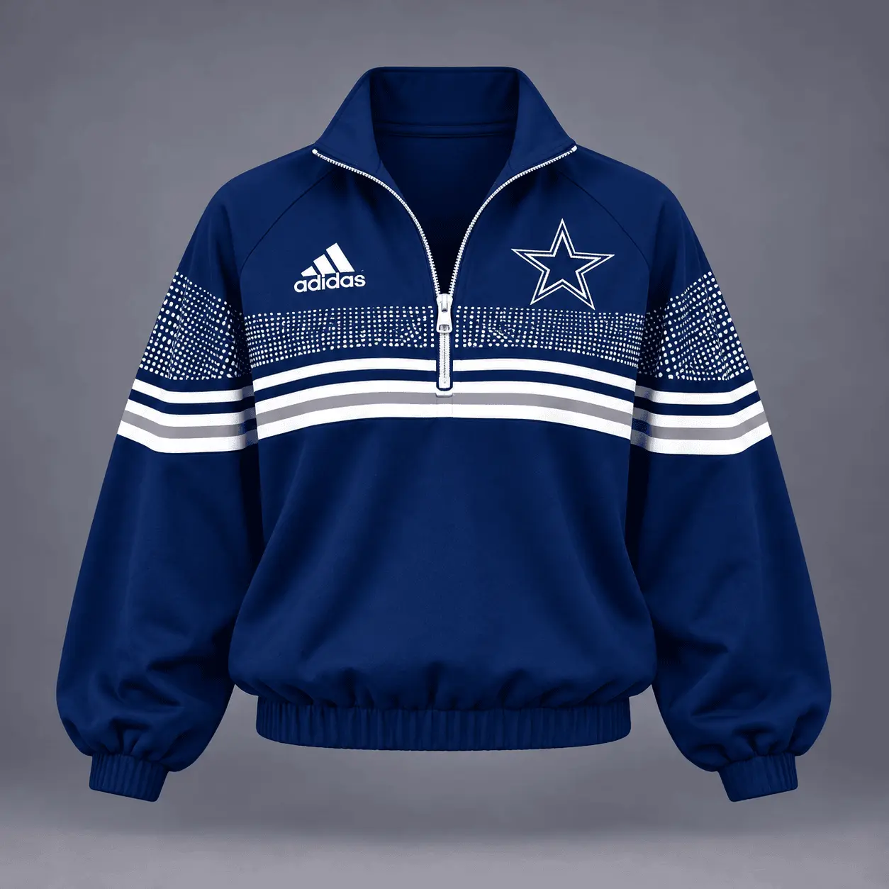 Dallas Cowboys | Premium NFL Team Spirit Gradient Dot Stripe Quarter-Zip + Pants TD - Image 2