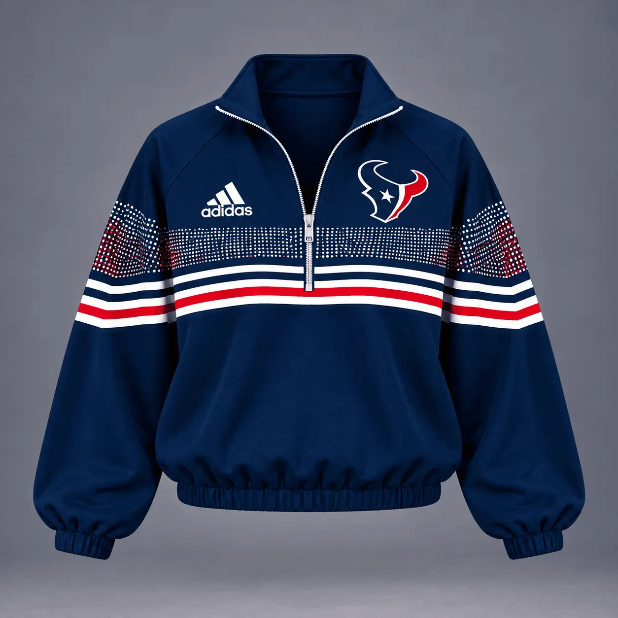 Houston Texans | Premium NFL Team Spirit Gradient Dot Stripe Quarter-Zip + Pants TD - Image 2