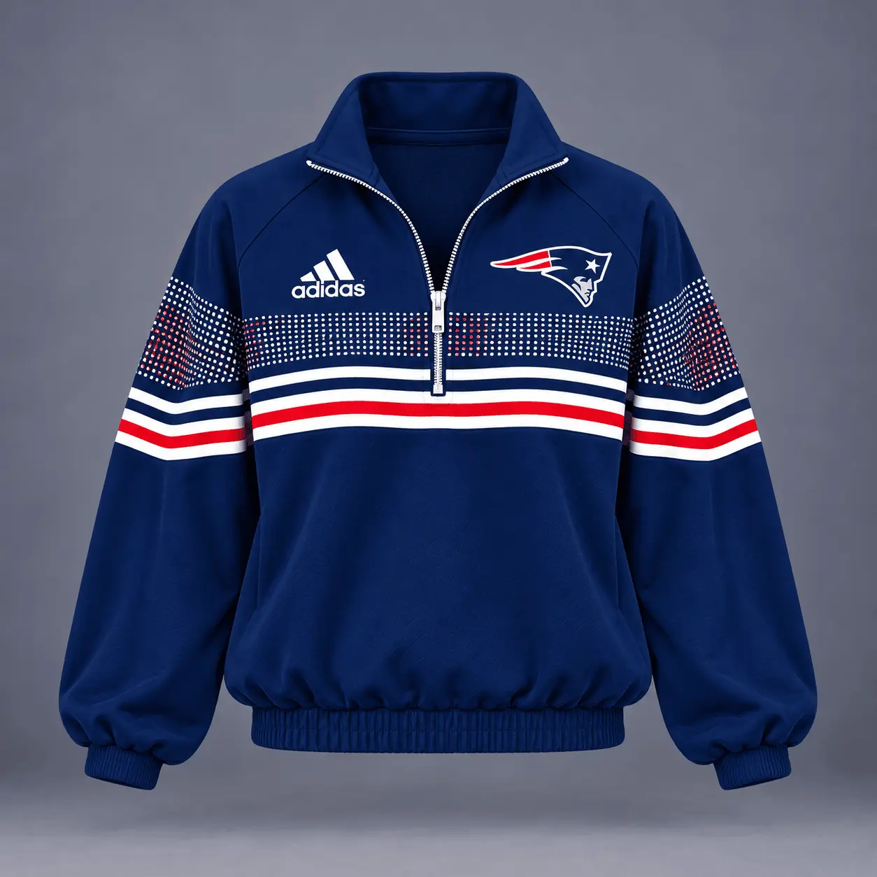 New England Patriots | Premium NFL Team Spirit Gradient Dot Stripe Quarter-Zip + Pants TD - Image 2