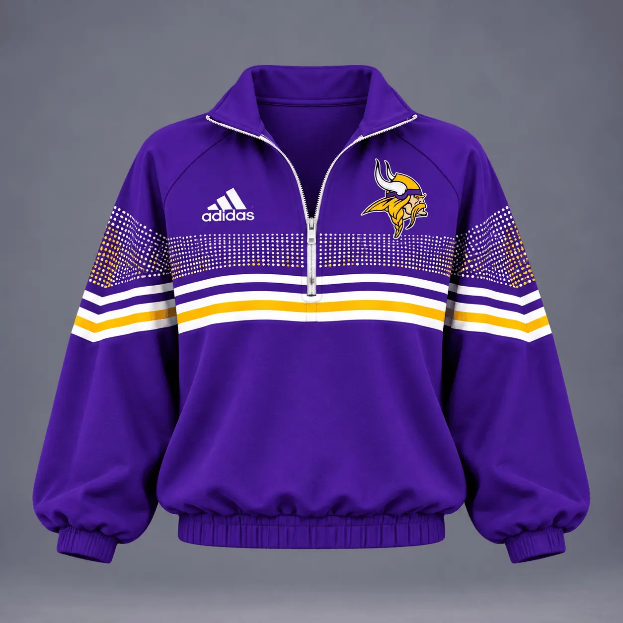 Minnesota Vikings | Premium NFL Team Spirit Gradient Dot Stripe Quarter-Zip + Pants TD - Image 2