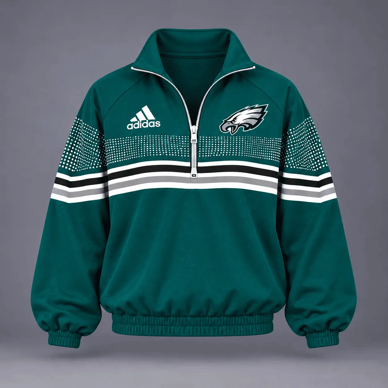 Philadelphia Eagles | Premium NFL Team Spirit Gradient Dot Stripe Quarter-Zip + Pants TD - Image 2