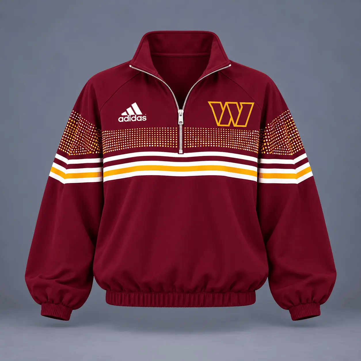 Washington Commanders | Premium NFL Team Spirit Gradient Dot Stripe Quarter-Zip + Pants TD - Image 2